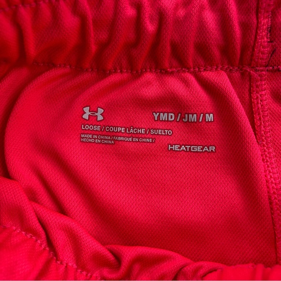 Under Armour Shorts Girls Medium Neon Pink Loose Activewear Bottoms Youth - Picture 4 of 4